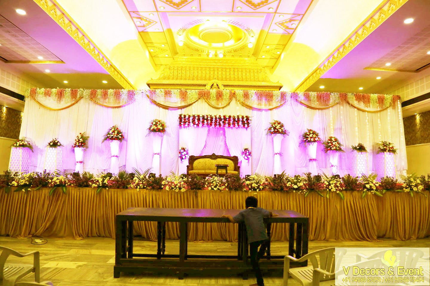 Reception Decoration Organize at Jayaram Thirumana Nilayam